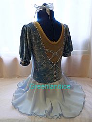 Rebecca Blue Celtic dress Back View