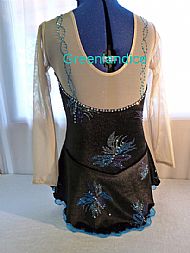 Sophie Design in Black/Turquoise Back View