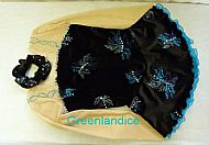 Sophie Design in Black/Turquoise Flat view