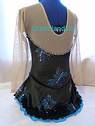 Sophie Design in Black/Turquoise Back View