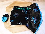 Sophie Design in Black/Turquoise Flat view