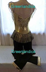 Kenzie design Unitard Gold/Black Full Length