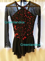 Lexie design dress in Black/Red