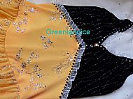 Alice Halter Neck Black/Yellow Close