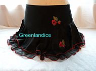Black and Red ice skating skirt