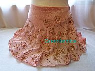 Coral pink ice skating skirt