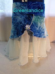 Julie skirt in Blue/Green Side View
