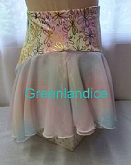 Pastel Flowers Skirt Side View