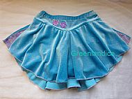 Turquoise Ice Skating Skirt Flat View