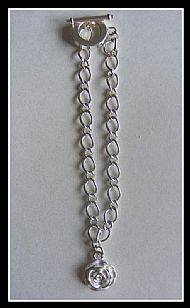 B2 WHITE ROSE CHAIN BRACELET