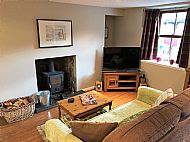 Livingroom with wood burnig stove