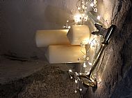 Alcove with exposed 18th century stone
