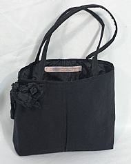 Small black linen 
