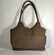 Brown tote bag