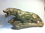 Late19th Century French bronzed  plaster lioness
