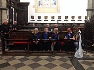Evensong. Auckland Castle. The Altos gather.