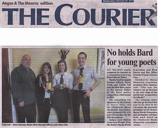 courier article on father of the bard poetry competition 2013