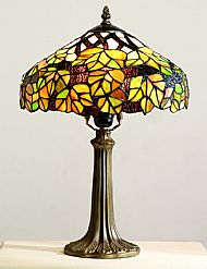 Tiffany CR20 30cm green maple table lamp