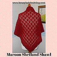 Shetland shawl - maroon