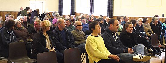 the unveiling event for the newly conserve nigg pictish cross-slab