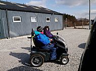 Outside the shed in Broadford.