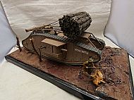 British WW1 Mark IV Male Tank Diorama