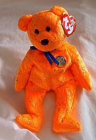 TY Beanie Babies - Decade the orange bear