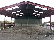 The roof goes on the new packing & bottling shed