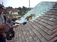 Original rooftiles replaced