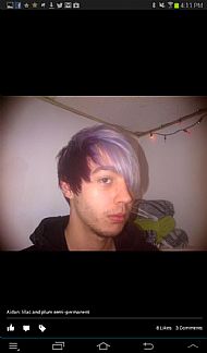 semi-permanent colouiring, lilac and plum