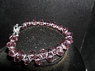 Rondelle crystal amethyst bracelet