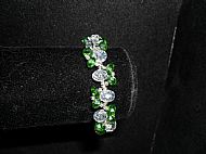 Rondelle crystal floral bracelet