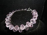 Rondelle crystal pink bracelet