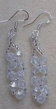 9 bead drop earring