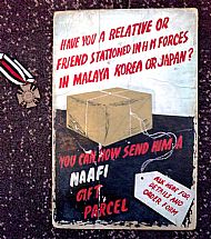 WW2 Original N.A.A.F.I. Poster on Board