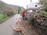 Mendip stone lime mortar repair