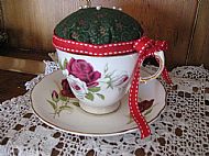 Tea cup pin cushion £7.99