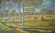 Stooks in a field