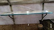 30 Inch X 6 Inch Aluminium greenhouse shelves with brackets and fixings. 75cm x 15 cm