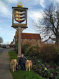 Julie with Alfie, Bernard and Jasmine