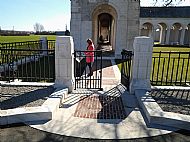 Irene at enterance of Le Touret