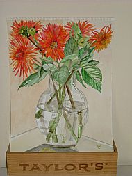 Jill Gadd's Dahlias and Vase