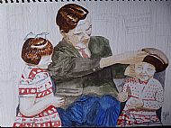 Rosalie, Uncle Bernard and Tisha 1964
