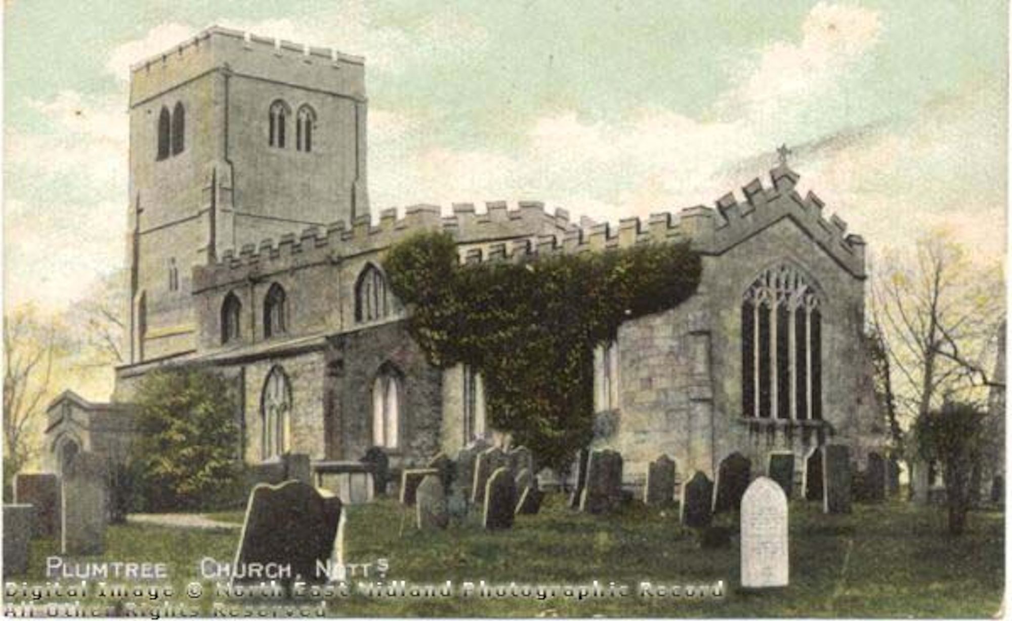 exterior of st mary's plumtree c1900