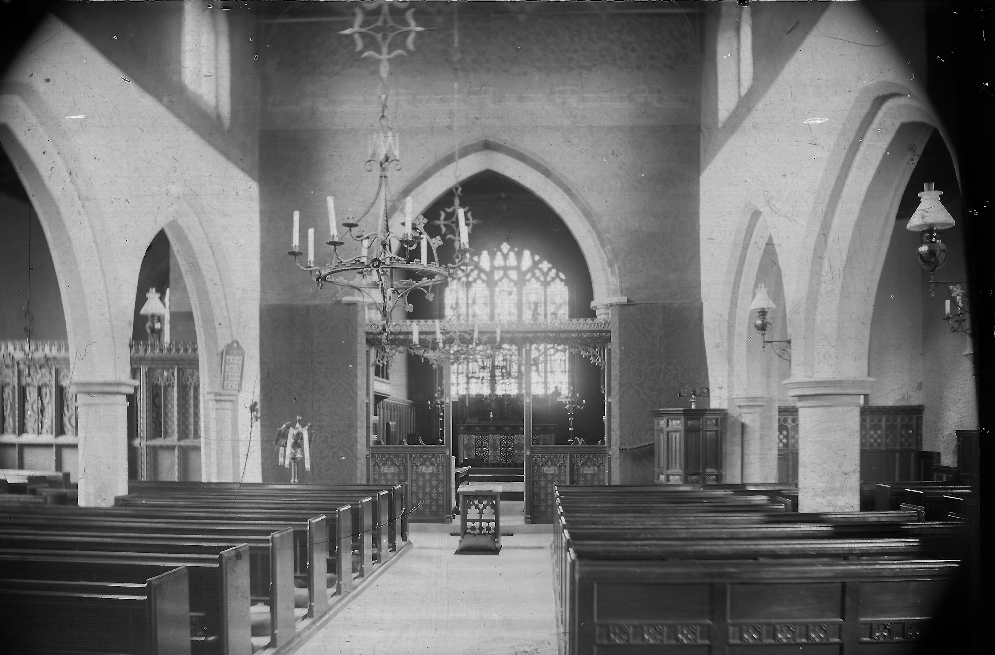 interior of st mary's plumtree c1900