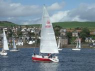 Pre-start manoeuvring in Campbeltown Loch