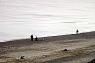 Fishing on Skipsea Beach