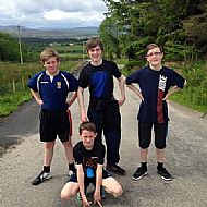 End of Sponsored Run for Bonar Bridge Youth FC in Migdale 