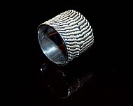 Cuttlefish Cast Wide Pewter Ring