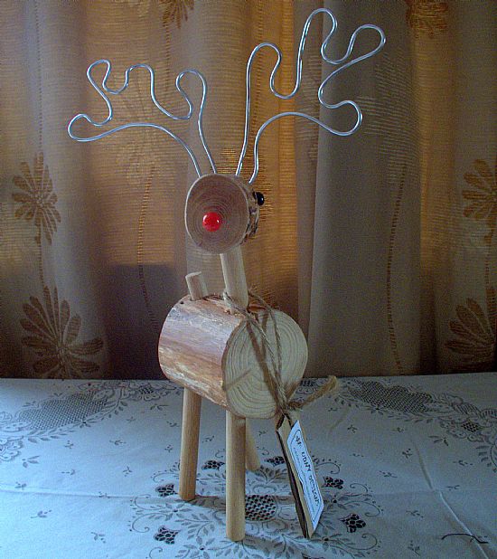 craft items  reindeer and highland cows